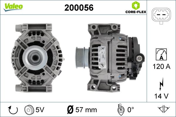 Valeo 200056 - Генератор autospares.lv