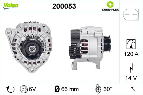 Valeo 200053 - Генератор autospares.lv