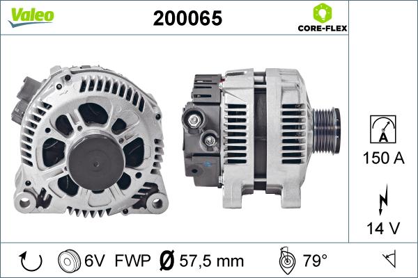 Valeo 200065 - Генератор autospares.lv