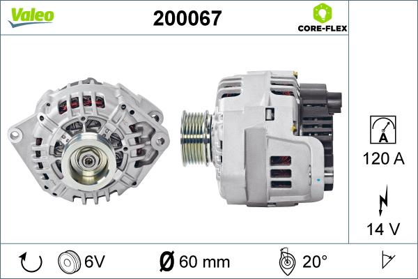 Valeo 200067 - Генератор autospares.lv