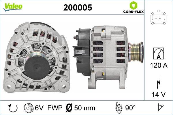 Valeo 200005 - Генератор autospares.lv