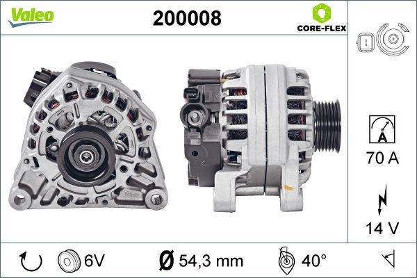 Valeo 200008 - Генератор autospares.lv