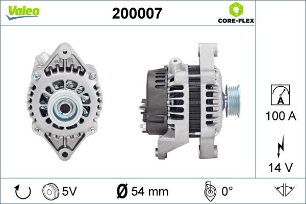 Valeo 200007 - Генератор autospares.lv