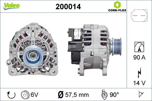 Valeo 200014 - Генератор autospares.lv