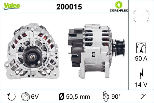 Valeo 200015 - Генератор autospares.lv