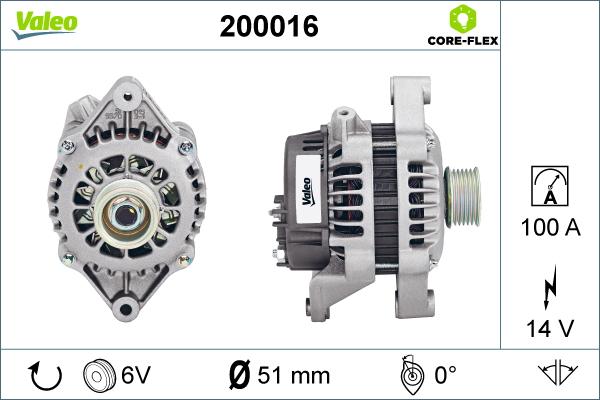 Valeo 200016 - Генератор autospares.lv