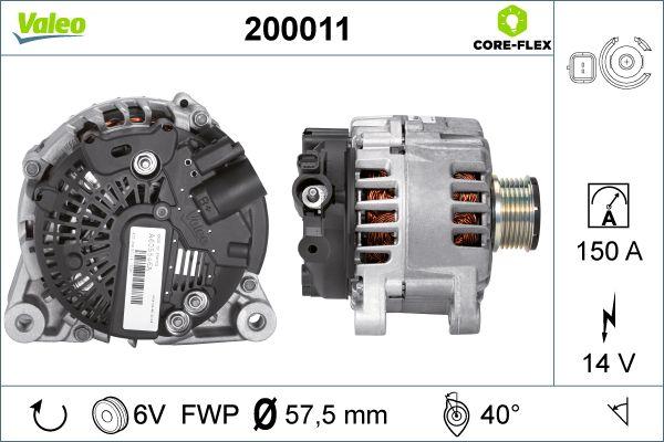 Valeo 200011 - Генератор autospares.lv