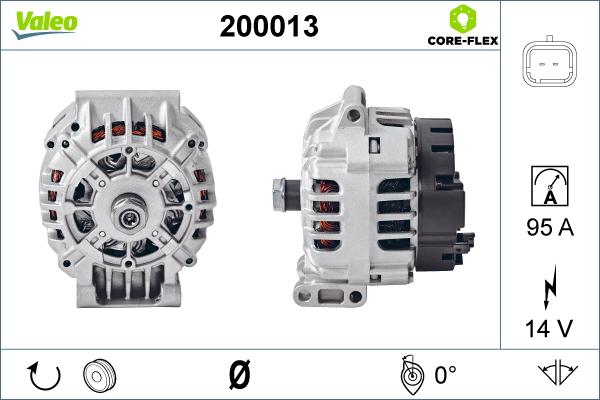 Valeo 200013 - Генератор autospares.lv