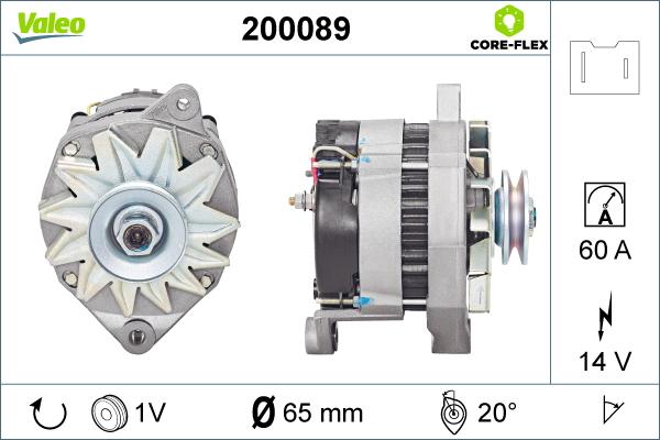 Valeo 200089 - Генератор autospares.lv