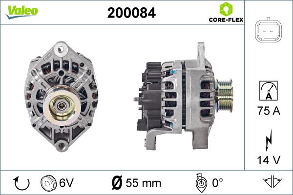 Valeo 200084 - Генератор autospares.lv