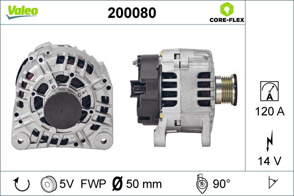 Valeo 200080 - Генератор autospares.lv