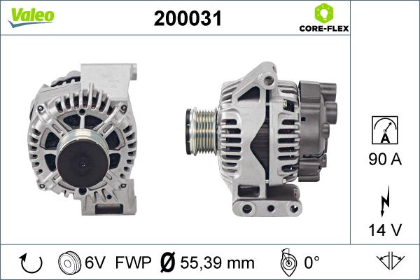 Valeo 200031 - Генератор autospares.lv