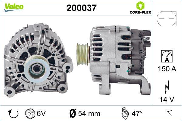 Valeo 200037 - Генератор autospares.lv