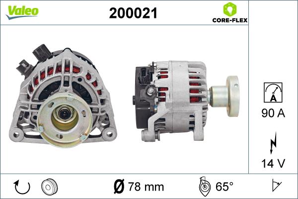 Valeo 200021 - Генератор autospares.lv