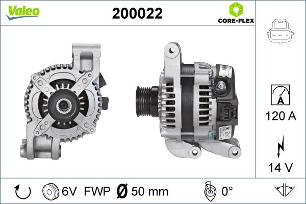 Valeo 200022 - Генератор autospares.lv