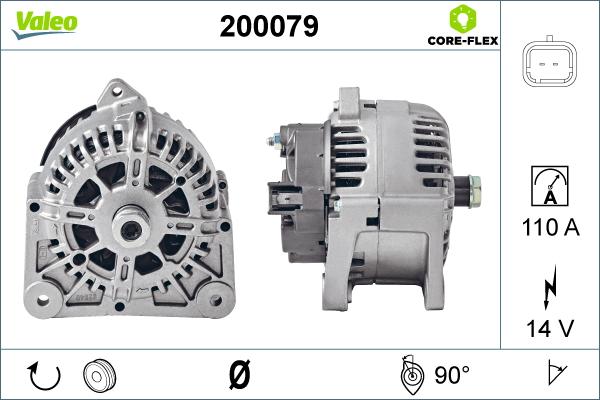 Valeo 200079 - Генератор autospares.lv