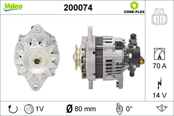 Valeo 200074 - Генератор autospares.lv