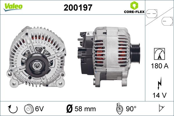 Valeo 200197 - Генератор autospares.lv