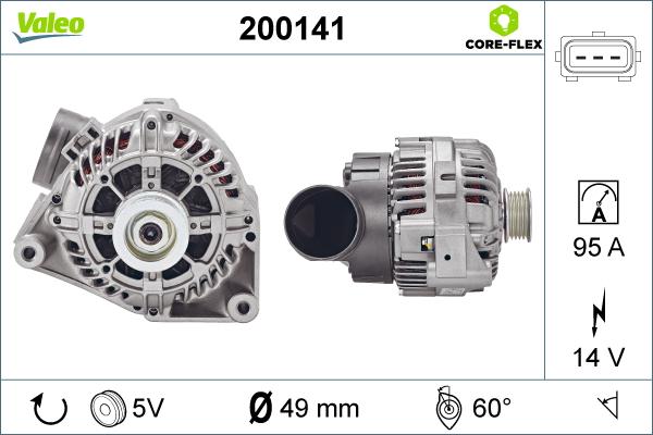 Valeo 200141 - Генератор autospares.lv