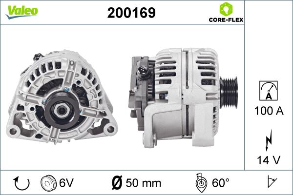 Valeo 200169 - Генератор autospares.lv