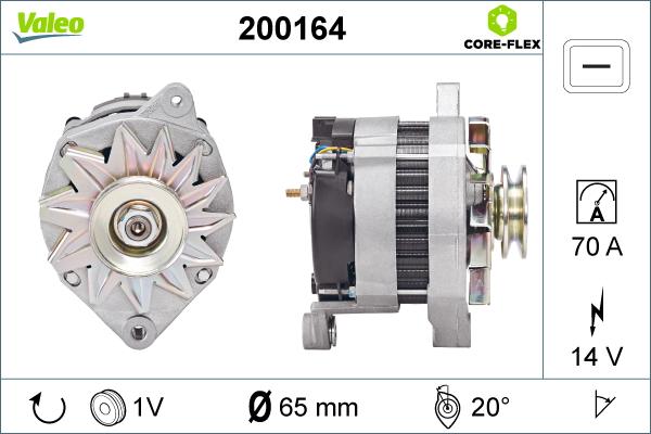 Valeo 200164 - Генератор autospares.lv