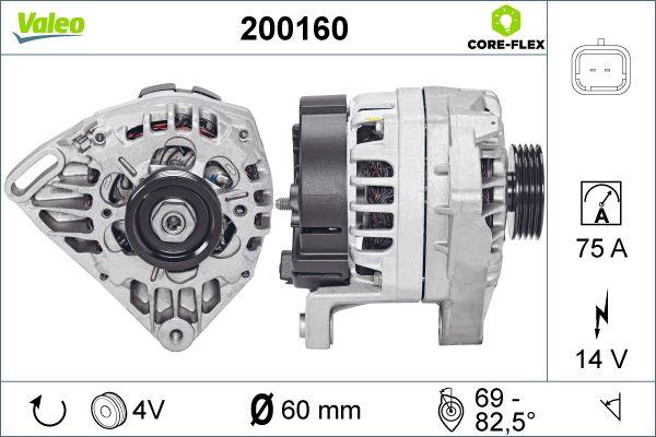 Valeo 200160 - Генератор autospares.lv