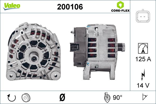 Valeo 200106 - Генератор autospares.lv