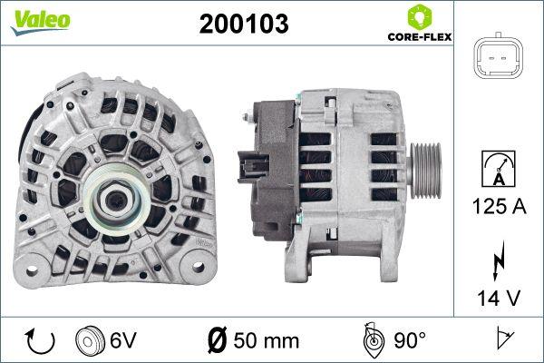 Valeo 200103 - Генератор autospares.lv