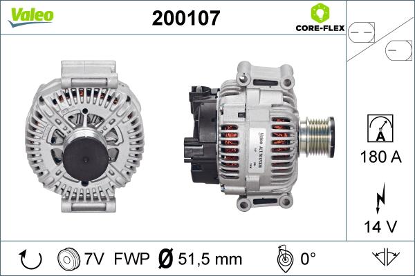 Valeo 200107 - Генератор autospares.lv