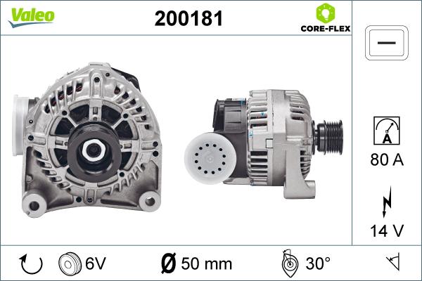 Valeo 200181 - Генератор autospares.lv