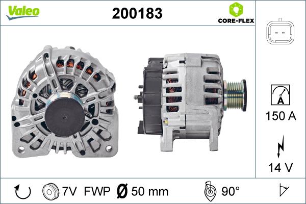 Valeo 200183 - Генератор autospares.lv