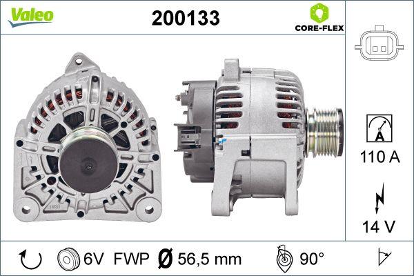 Valeo 200133 - Генератор autospares.lv