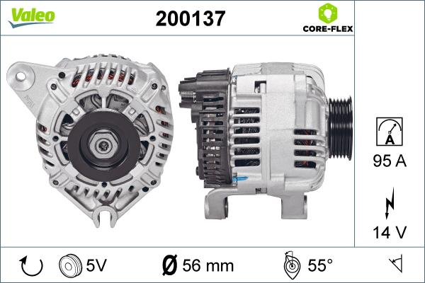 Valeo 200137 - Генератор autospares.lv