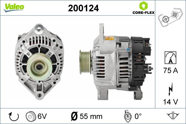 Valeo 200124 - Генератор autospares.lv