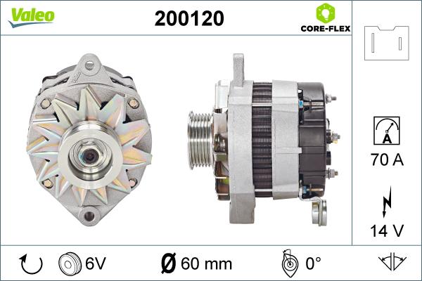 Valeo 200120 - Генератор autospares.lv