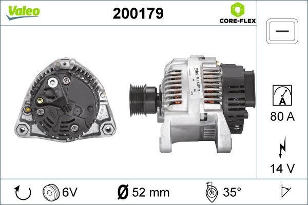 Valeo 200179 - Генератор autospares.lv