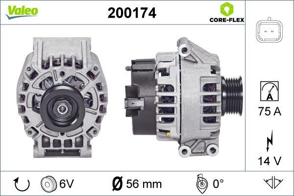 Valeo 200174 - Генератор autospares.lv