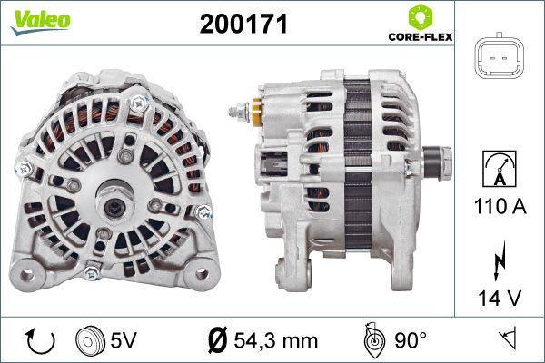 Valeo 200171 - Генератор autospares.lv