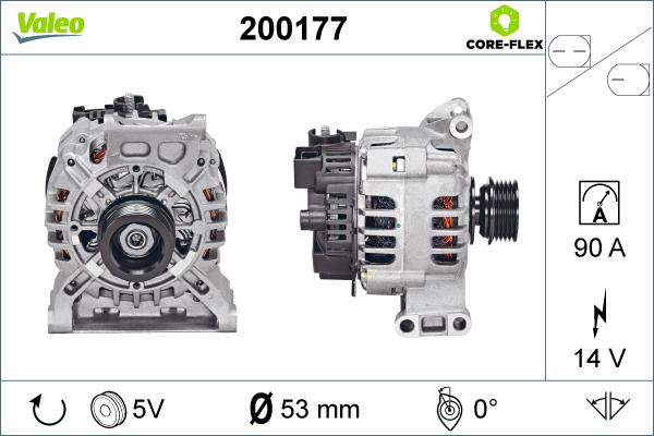 Valeo 200177 - Генератор autospares.lv