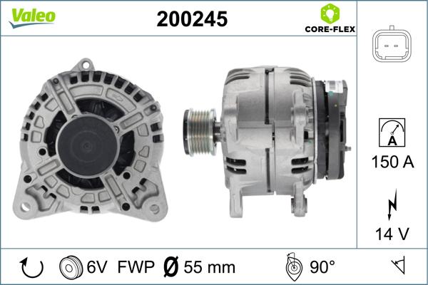 Valeo 200245 - Генератор autospares.lv