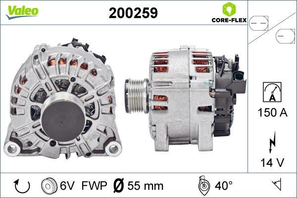 Valeo 200259 - Генератор autospares.lv