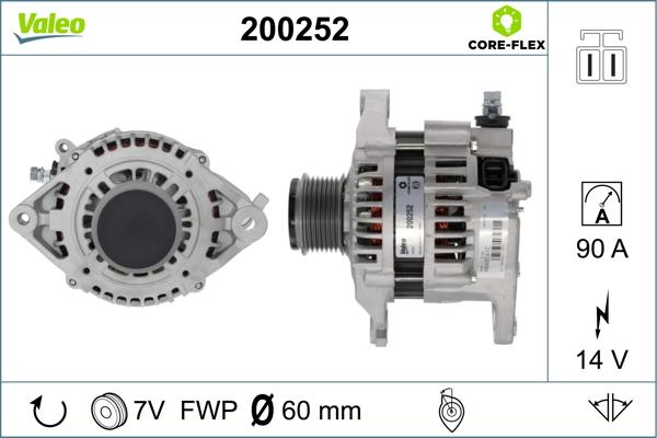 Valeo 200252 - Генератор autospares.lv