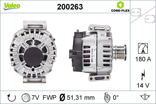 Valeo 200263 - Генератор autospares.lv