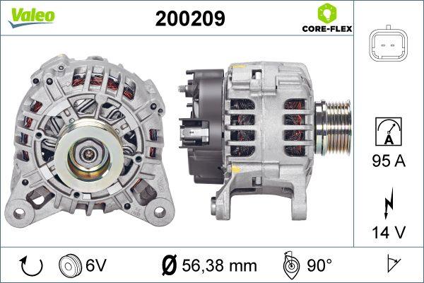 Valeo 200209 - Генератор autospares.lv