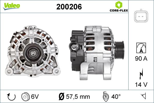 Valeo 200206 - Генератор autospares.lv