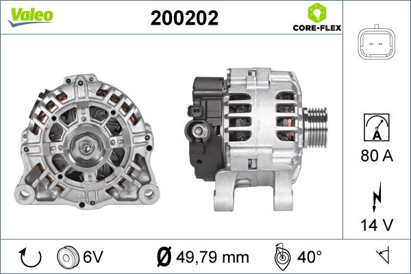 Valeo 200202 - Генератор autospares.lv