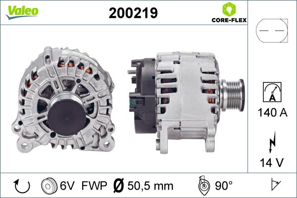 Valeo 200219 - Генератор autospares.lv