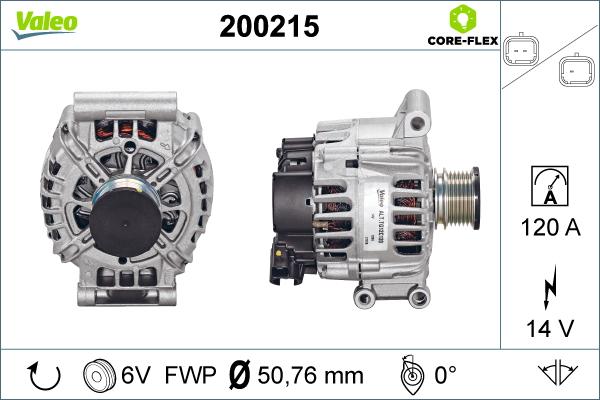 Valeo 200215 - Генератор autospares.lv