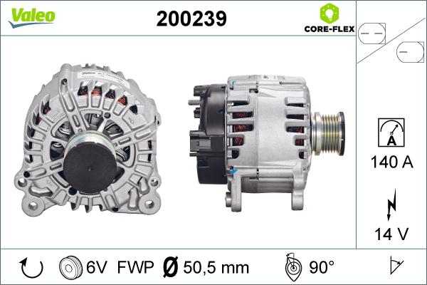 Valeo 200239 - Генератор autospares.lv