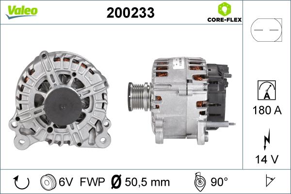 Valeo 200233 - Генератор autospares.lv